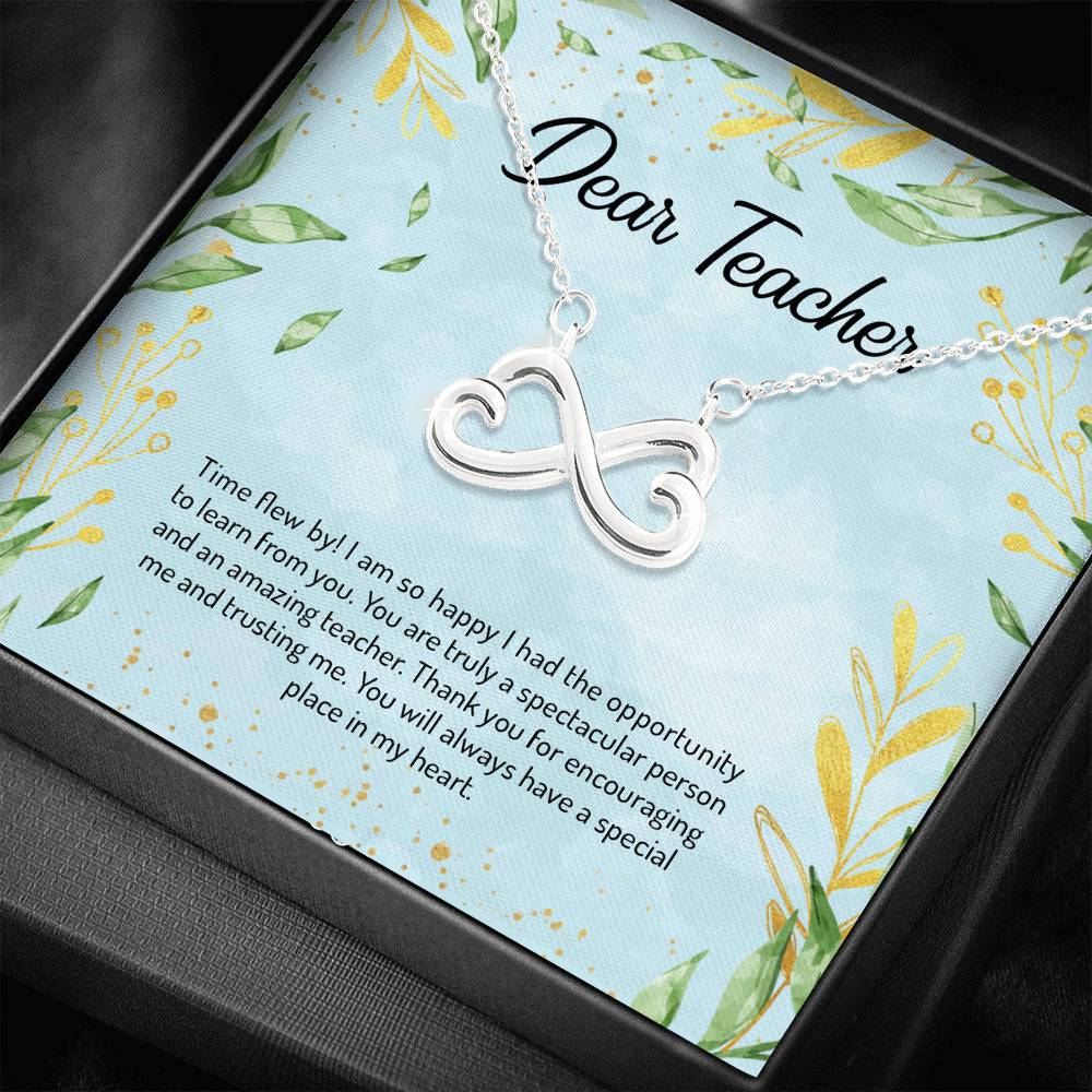 Time Flew By - Gift For Teacher Infinity Necklace