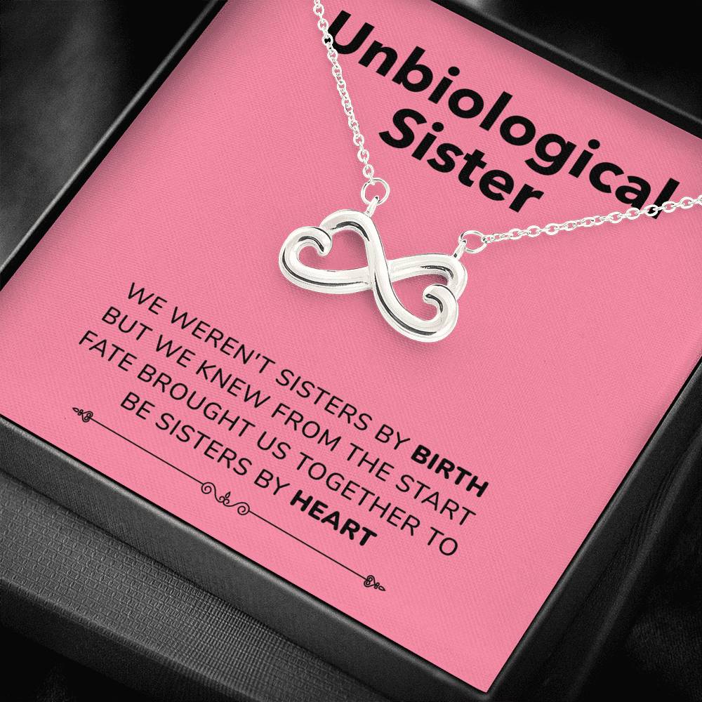 Sister By Heart - Gift For Unbiological Sister Infinity Necklace