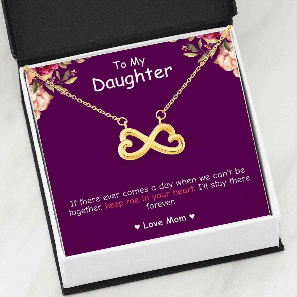 Keep Me In Your Heart - Mom to Daughter Infinity Necklace