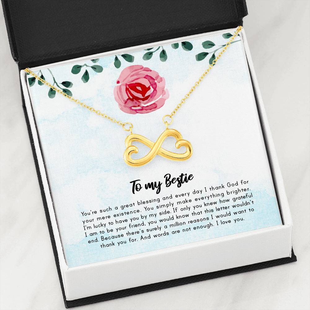 Million Reasons I Would Want To Thank You For - Gift For Bestie Infinity Necklace