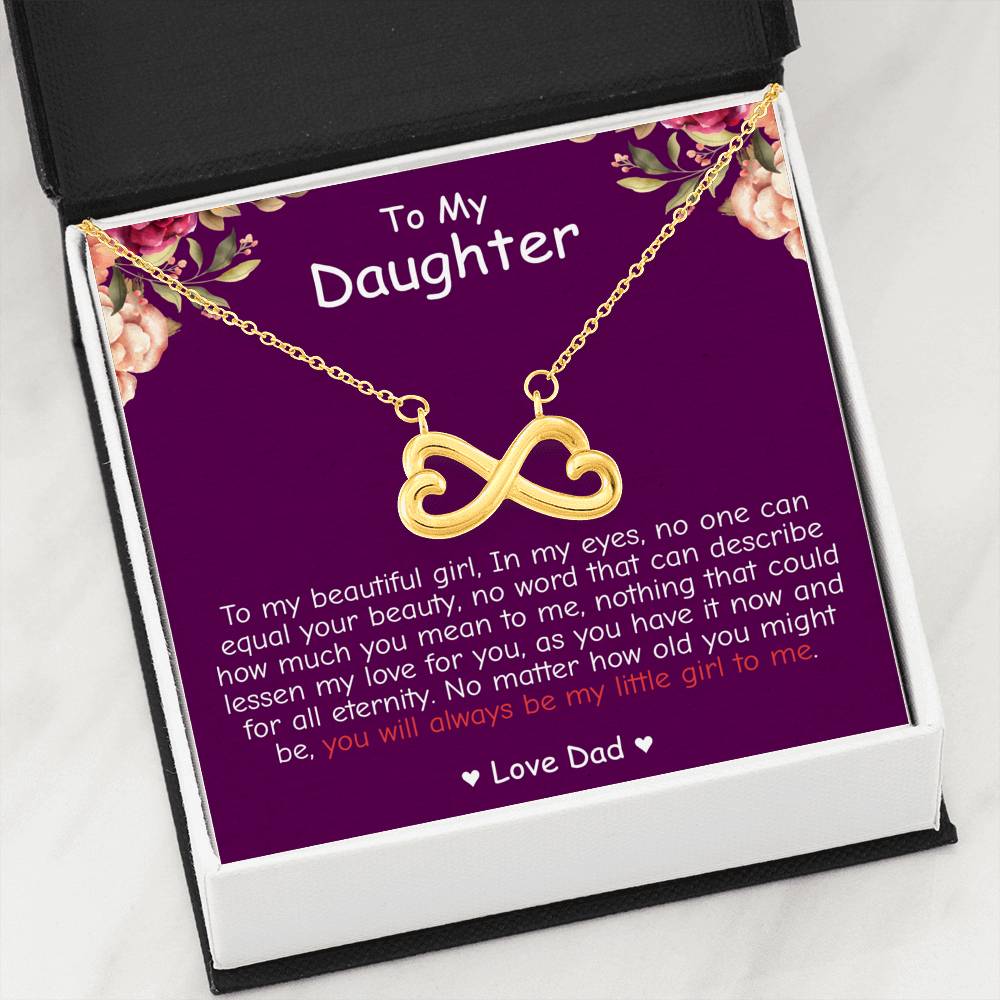 Always My Little Girl - Dad to Daughter Infinity Necklace