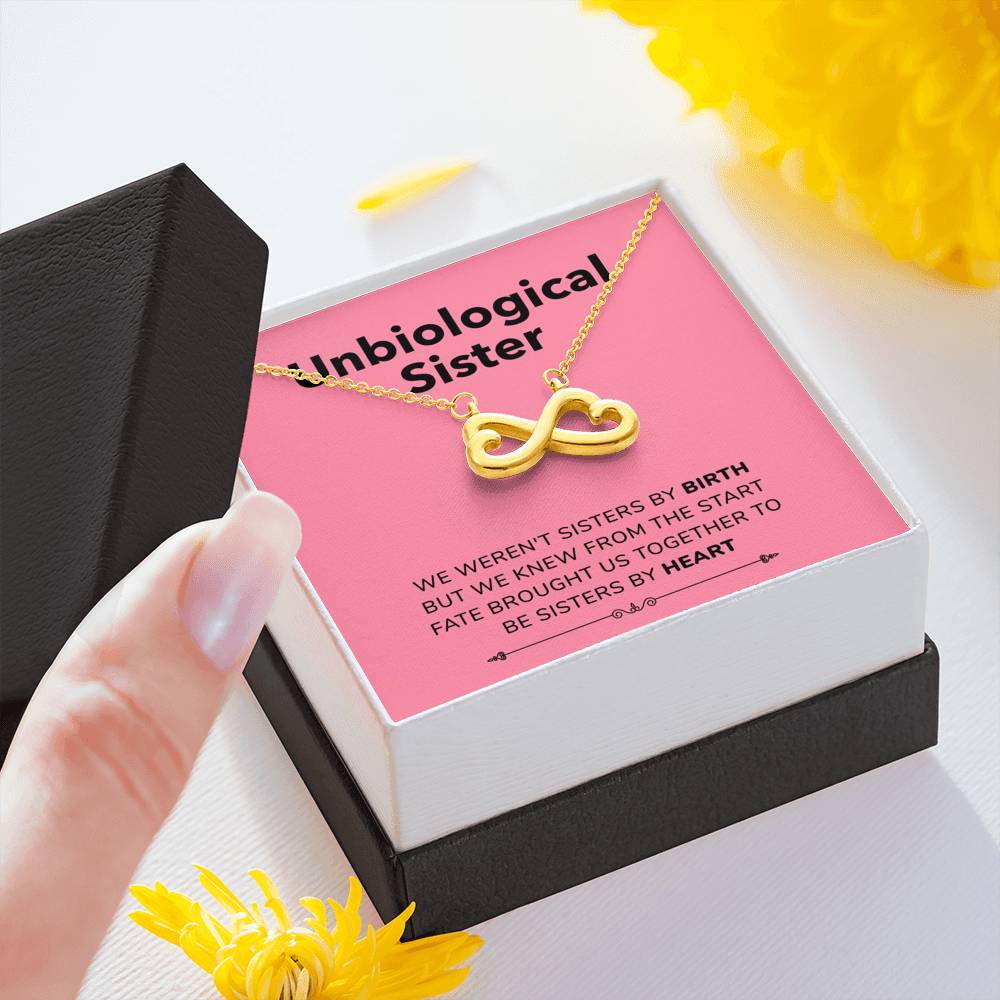 Sister By Heart - Gift For Unbiological Sister Infinity Necklace