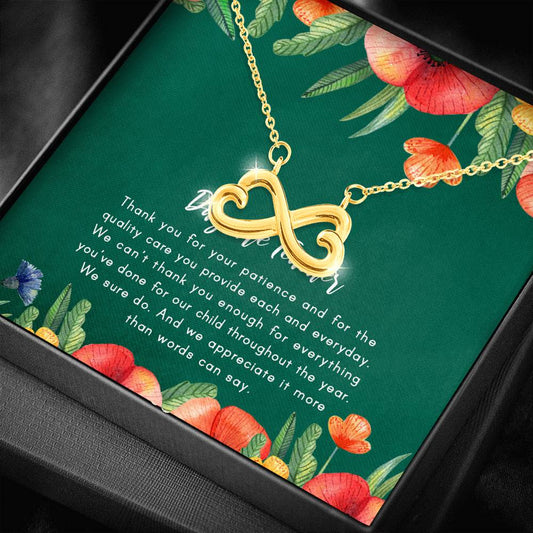 More Than Words Can Say - Gift For Daycare Teacher Infinity Necklace