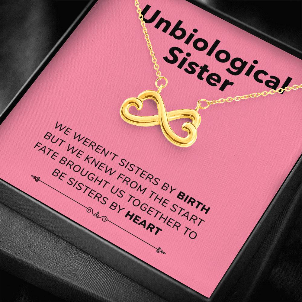 Sister By Heart - Gift For Unbiological Sister Infinity Necklace