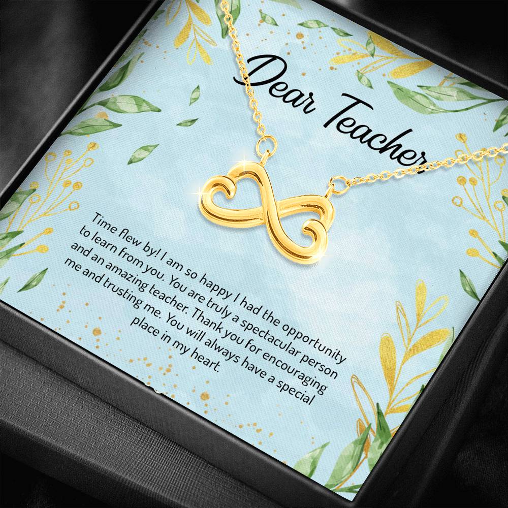 Time Flew By - Gift For Teacher Infinity Necklace