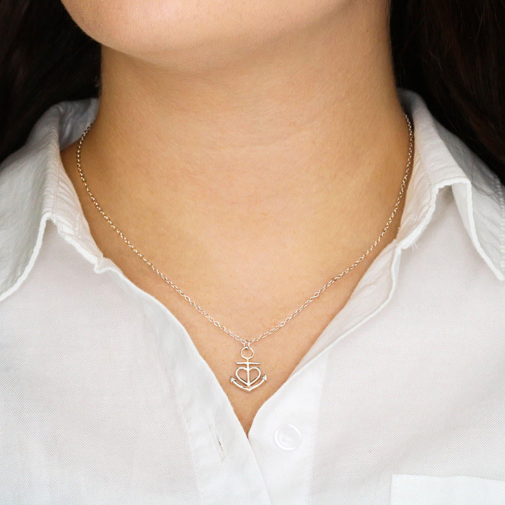 Always In My Heart - To  My Grand Daughter Anchor Necklace