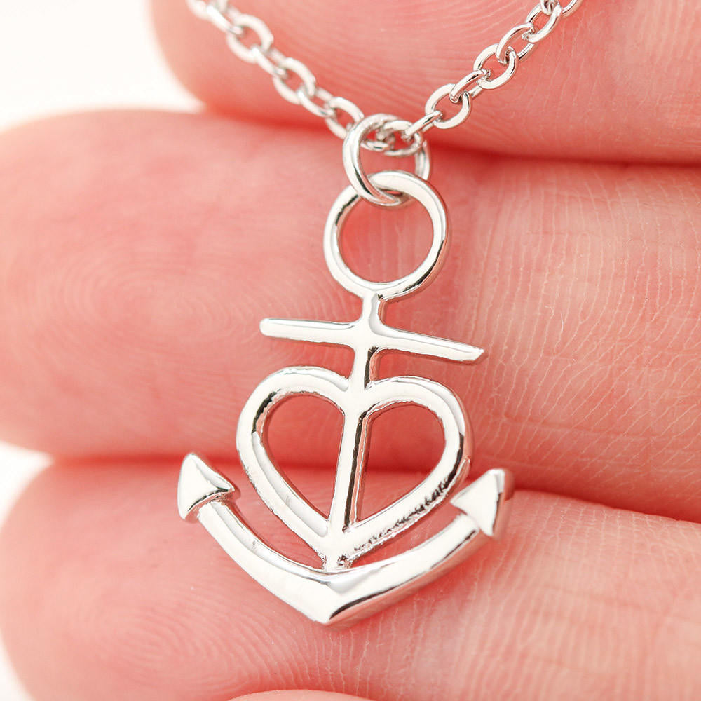 Always In My Heart - To  My Grand Daughter Anchor Necklace