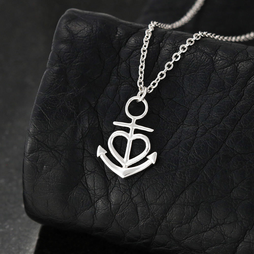 Always In My Heart - To  My Grand Daughter Anchor Necklace