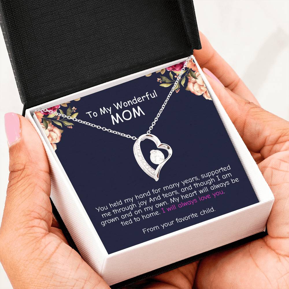 My Heart Will Always Tied To Home - To My Wonderful Mom Forever Love Necklace