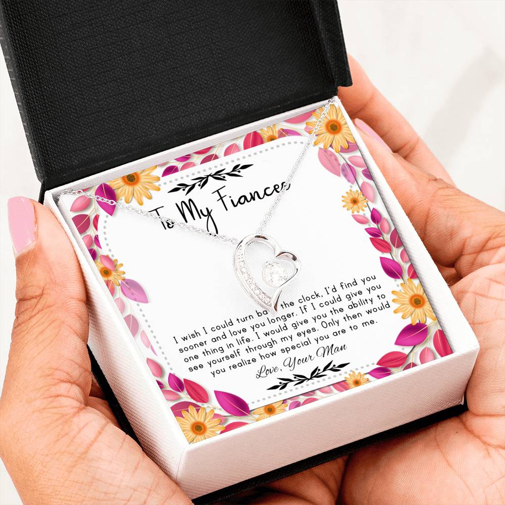 Turn Back The Clock - Gift For Fiancee Forever Love Necklace