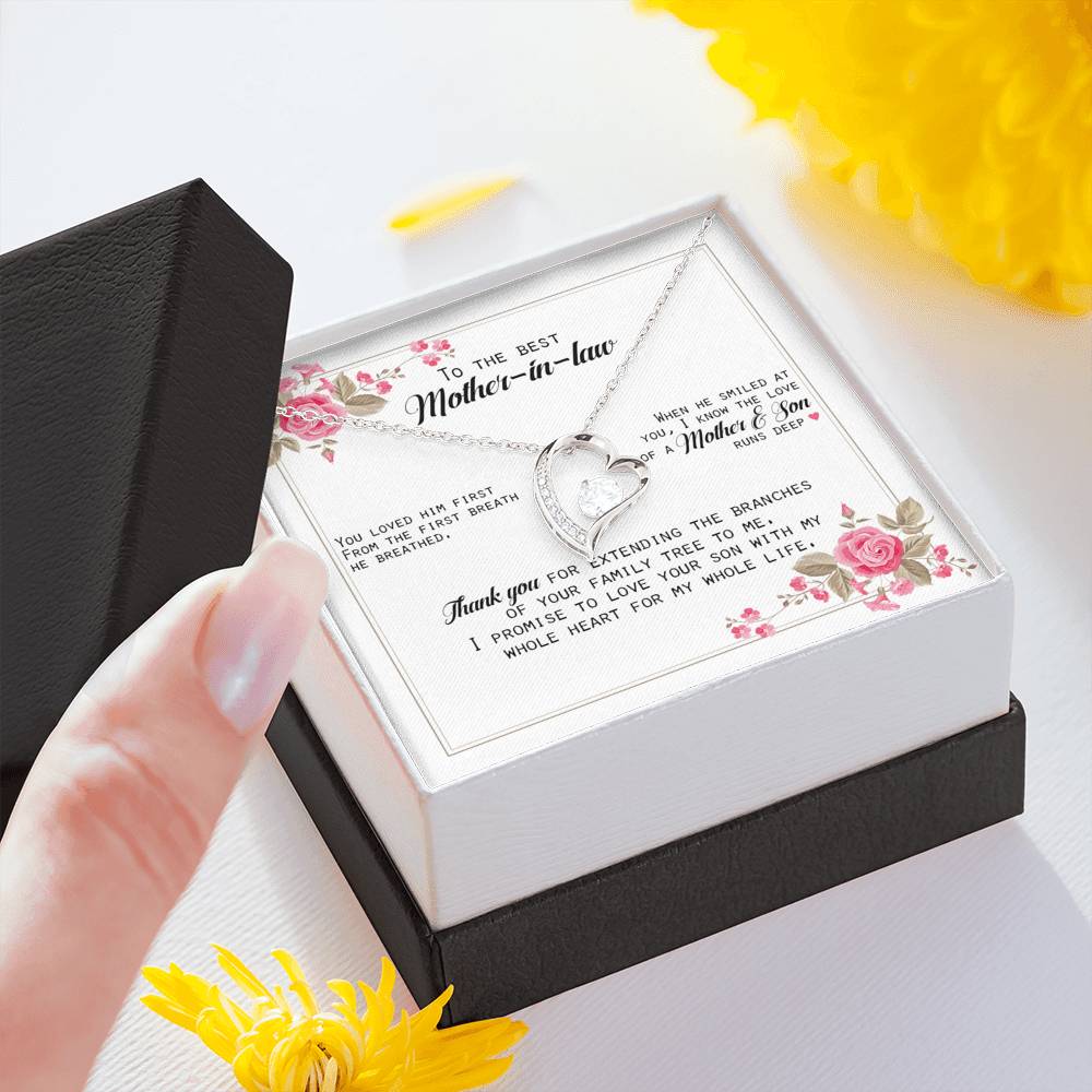 You Loved Him First - Gift For Mother Of The Groom Forever Love Necklace