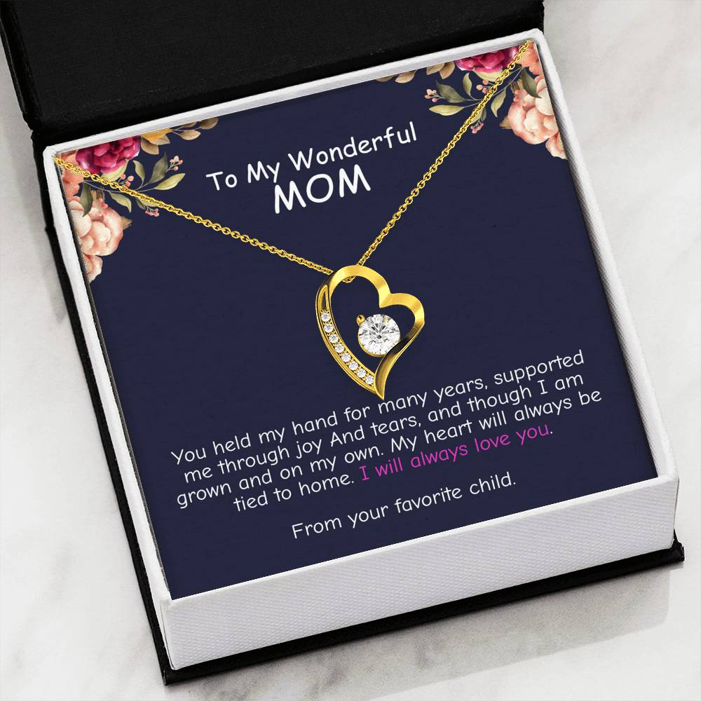 My Heart Will Always Tied To Home - To My Wonderful Mom Forever Love Necklace