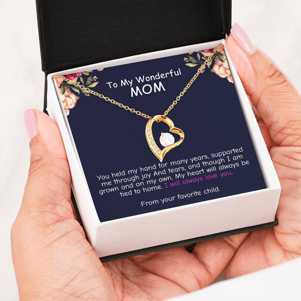 My Heart Will Always Tied To Home - To My Wonderful Mom Forever Love Necklace