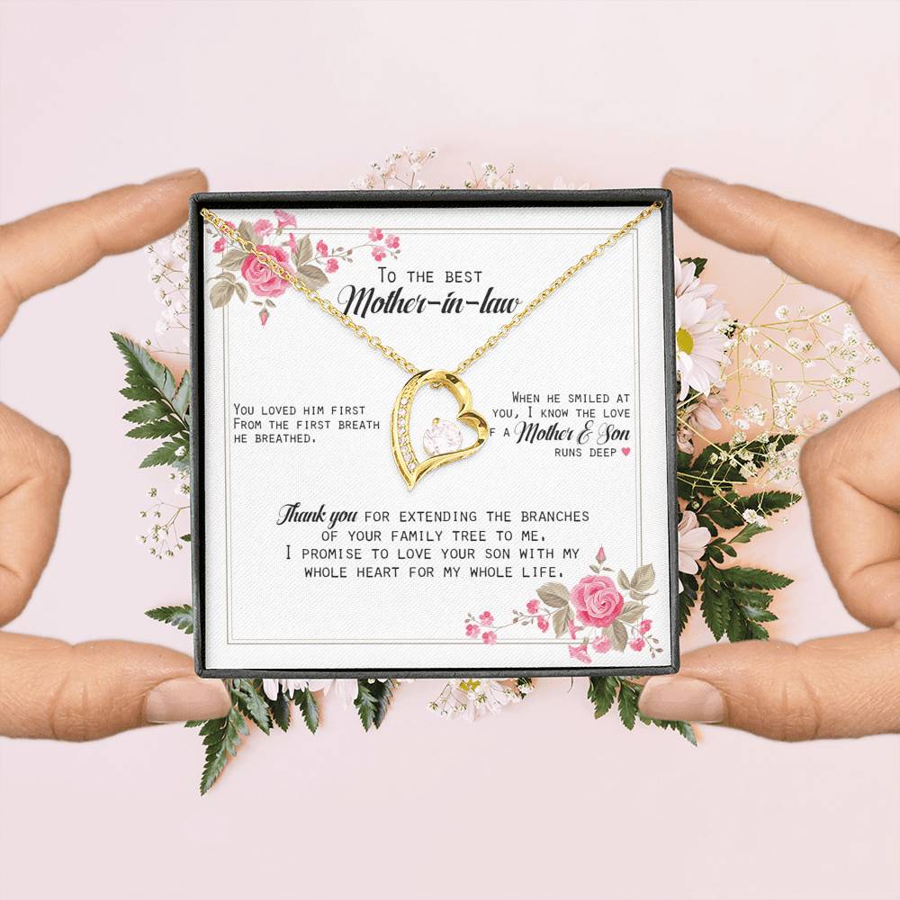 You Loved Him First - Gift For Mother Of The Groom Forever Love Necklace