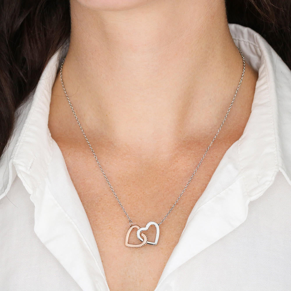 Straighten Your Crown - Gift For Granddaughter Double Heart Necklace