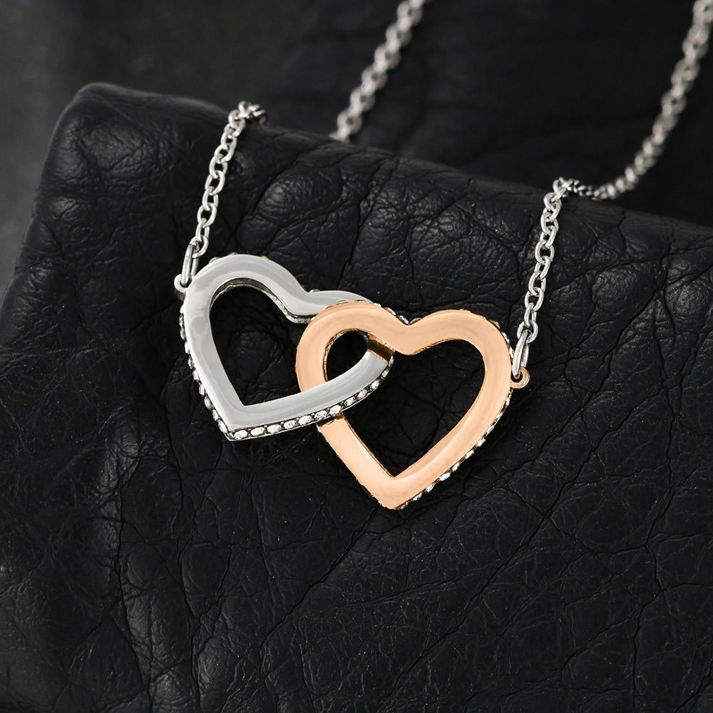 Little Hands You Gently Hold - Gift For Preschool Teacher Double Heart Necklace