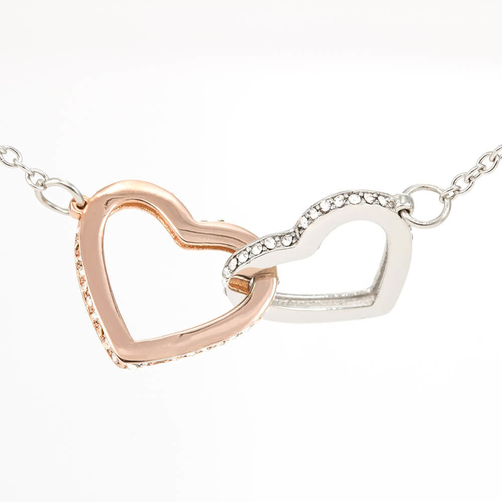 Straighten Your Crown - Gift For Granddaughter Double Heart Necklace