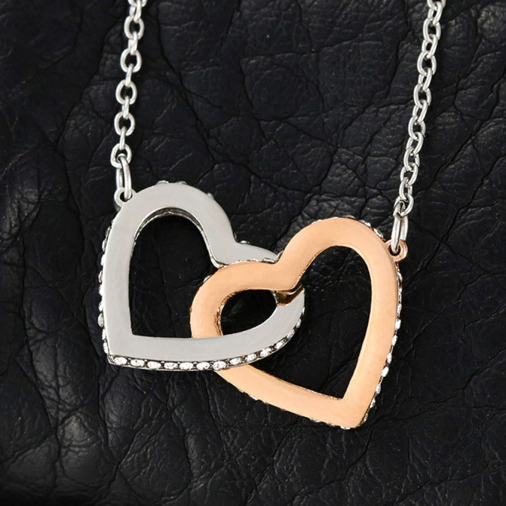 I'm Not Perfect - To My Wife Double Heart Necklace
