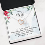 I'm Not Perfect - To My Wife Double Heart Necklace