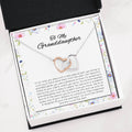 Happiness & Laughter Fill Your Heart - Gift For My Granddaughter  Double Heart Necklace