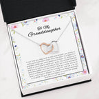 Happiness & Laughter Fill Your Heart - Gift For My Granddaughter  Double Heart Necklace