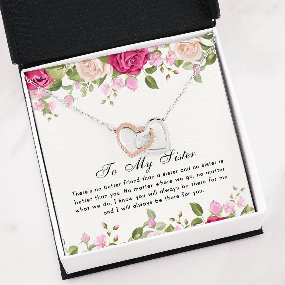 No Sister Is Better Than you - Gift For Sister Double Heart Necklace