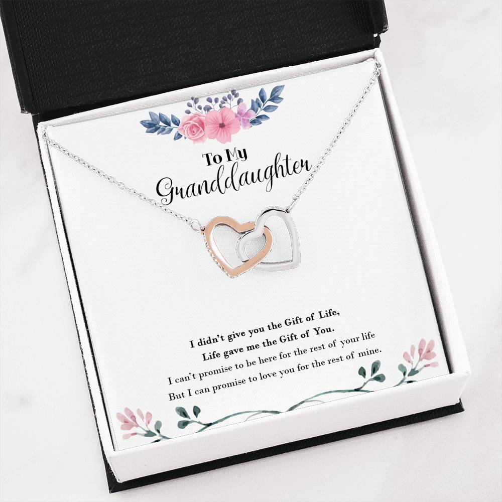 Gift Of Life - To My Granddaughter Double Heart Necklace