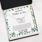 Lucky To Have You - Gift For Mother Of The Groom Double Heart Necklace