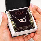 My Greatest Laughter - Gift For Soul Sister Double Heart Necklace