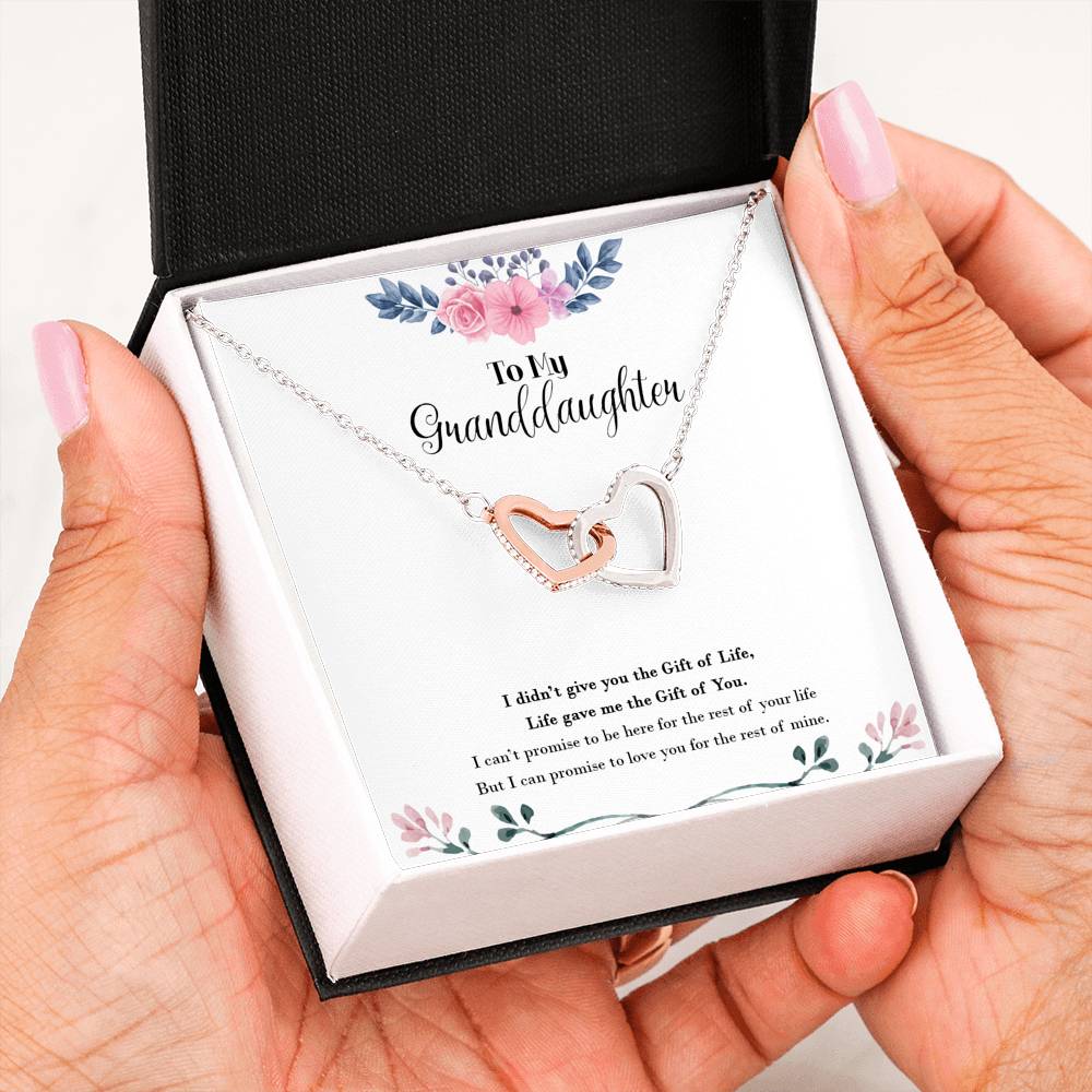 Gift Of Life - To My Granddaughter Double Heart Necklace