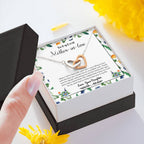 Lucky To Have You - Gift For Mother Of The Groom Double Heart Necklace