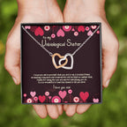 Amazing Companion - Gift For Unbiological Sister Double Heart Necklace