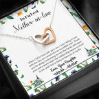 Lucky To Have You - Gift For Mother Of The Groom Double Heart Necklace