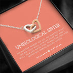 Always Have You - Gift For Unbiological Sister Double Heart Necklace