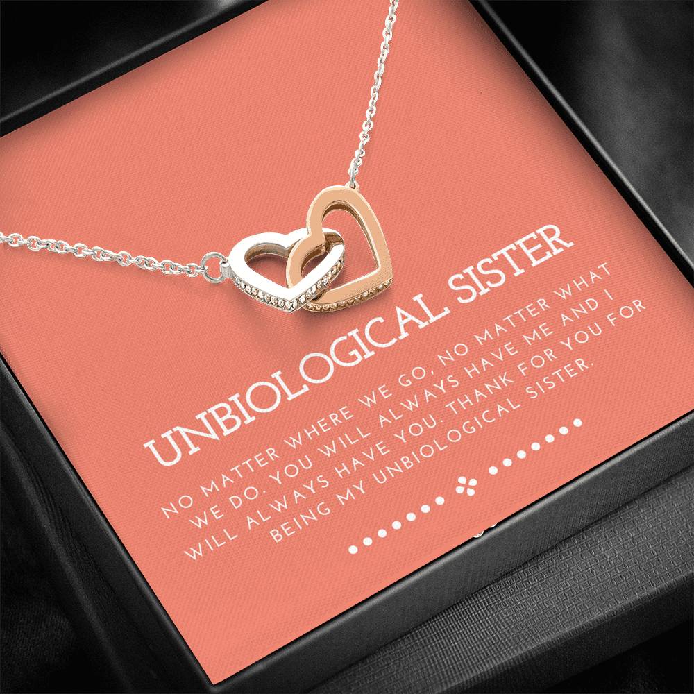 Always Have You - Gift For Unbiological Sister Double Heart Necklace