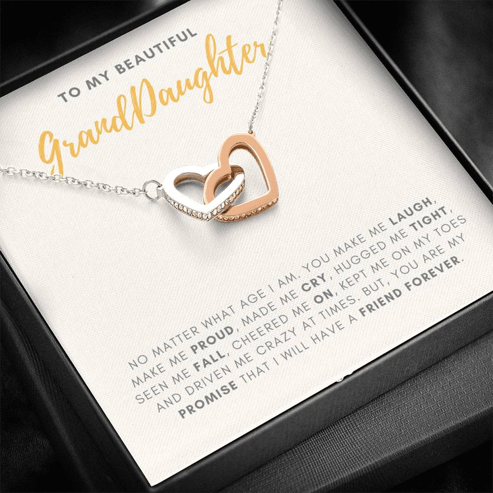 Friend Forever - Gift For Granddaughter Double Heart Necklace