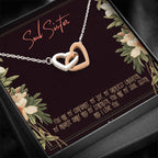 My Greatest Laughter - Gift For Soul Sister Double Heart Necklace