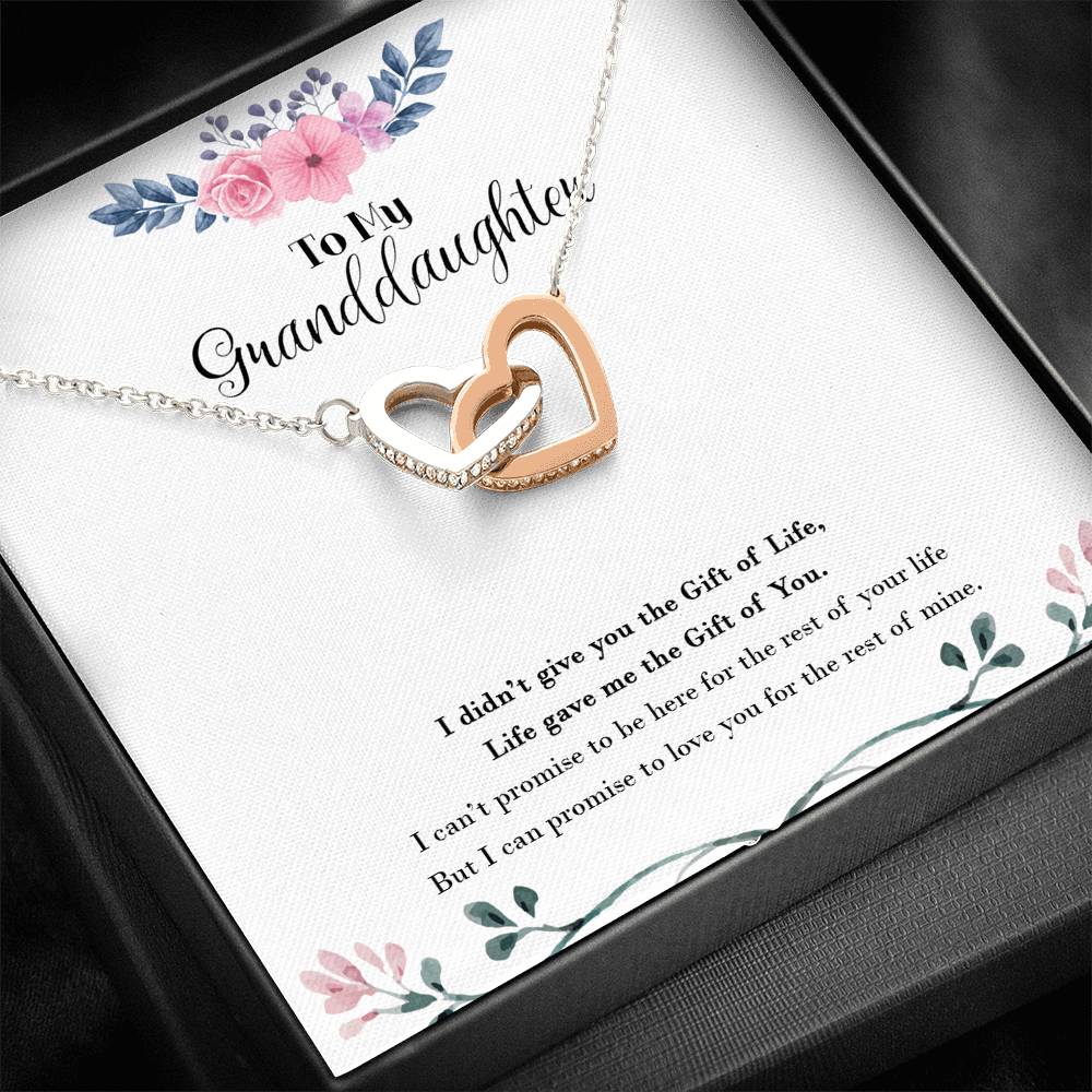 Gift Of Life - To My Granddaughter Double Heart Necklace