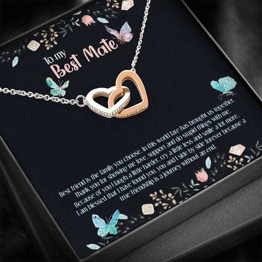 Fate Has Brought Us Together - Gift For Best Friend Double Heart Necklace