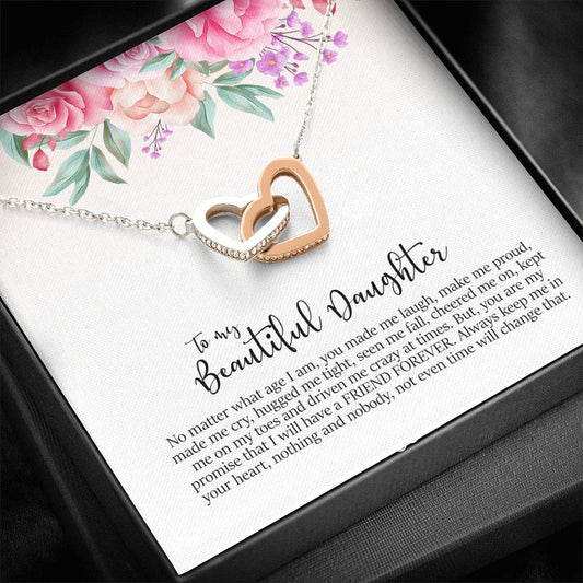 Friend Forever - Gift For Daughter Double Heart Necklace
