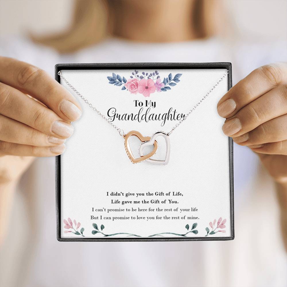 Gift Of Life - To My Granddaughter Double Heart Necklace