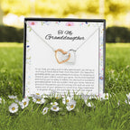 Happiness & Laughter Fill Your Heart - Gift For My Granddaughter  Double Heart Necklace