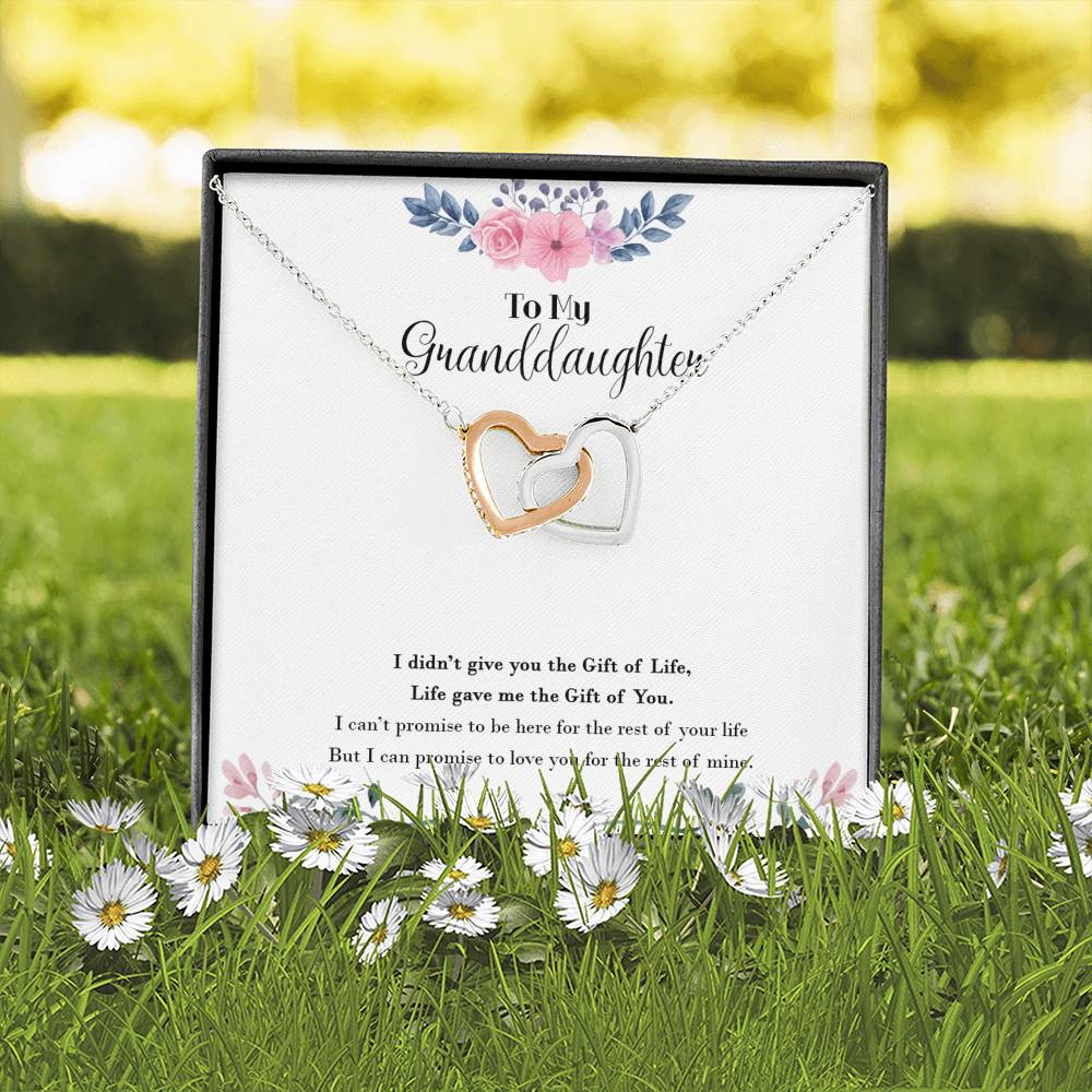 Gift Of Life - To My Granddaughter Double Heart Necklace