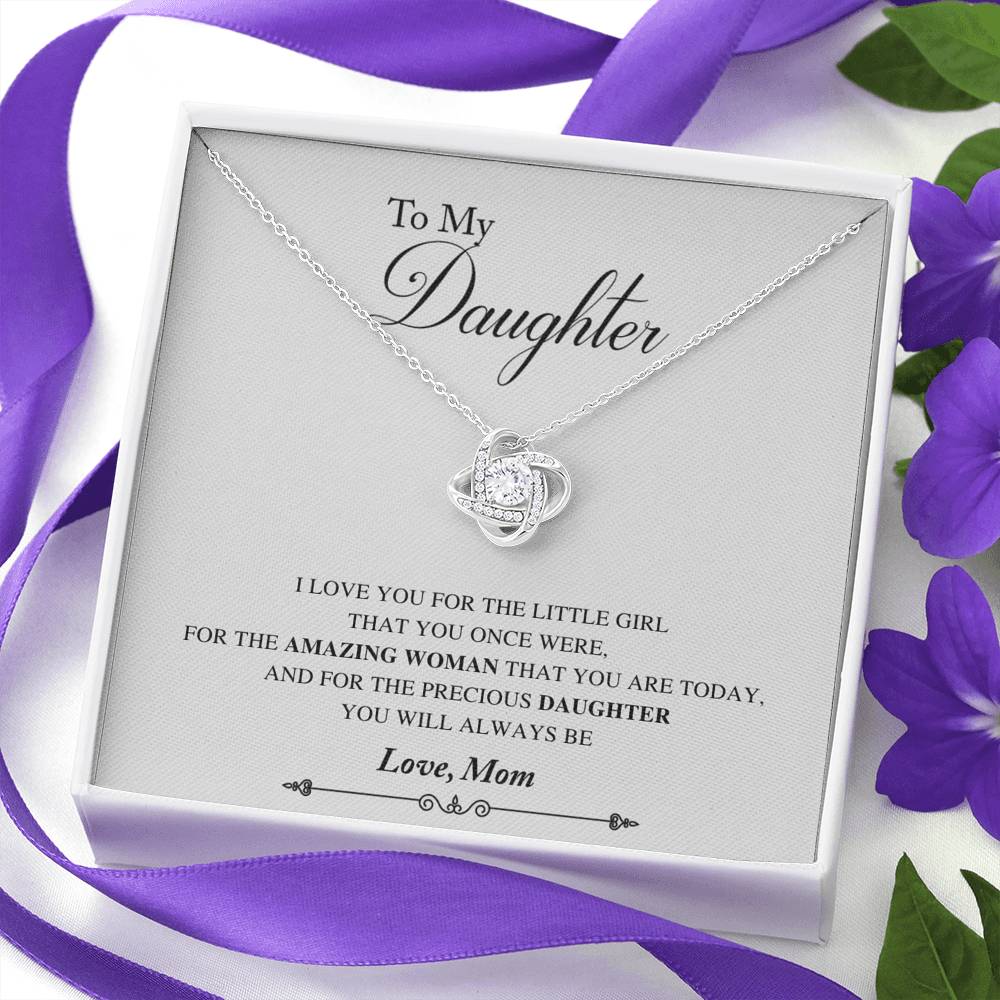 Always Be - Gift For Daughter Love Knot Necklace