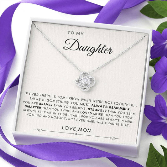 Keep Me In Your Heart - Gift For Daughter Love Knot Necklace