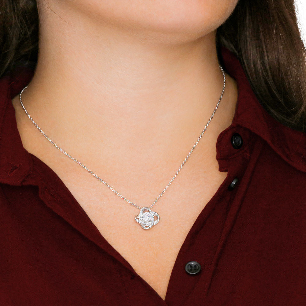 Right Here To Love You - Gift For Future Wife Love Knot Necklace