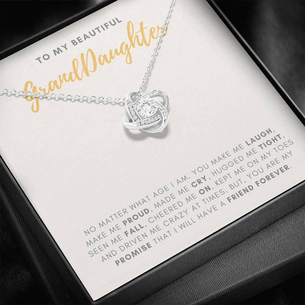 Friend Forever - Gift For Granddaughter Love Knot Necklace