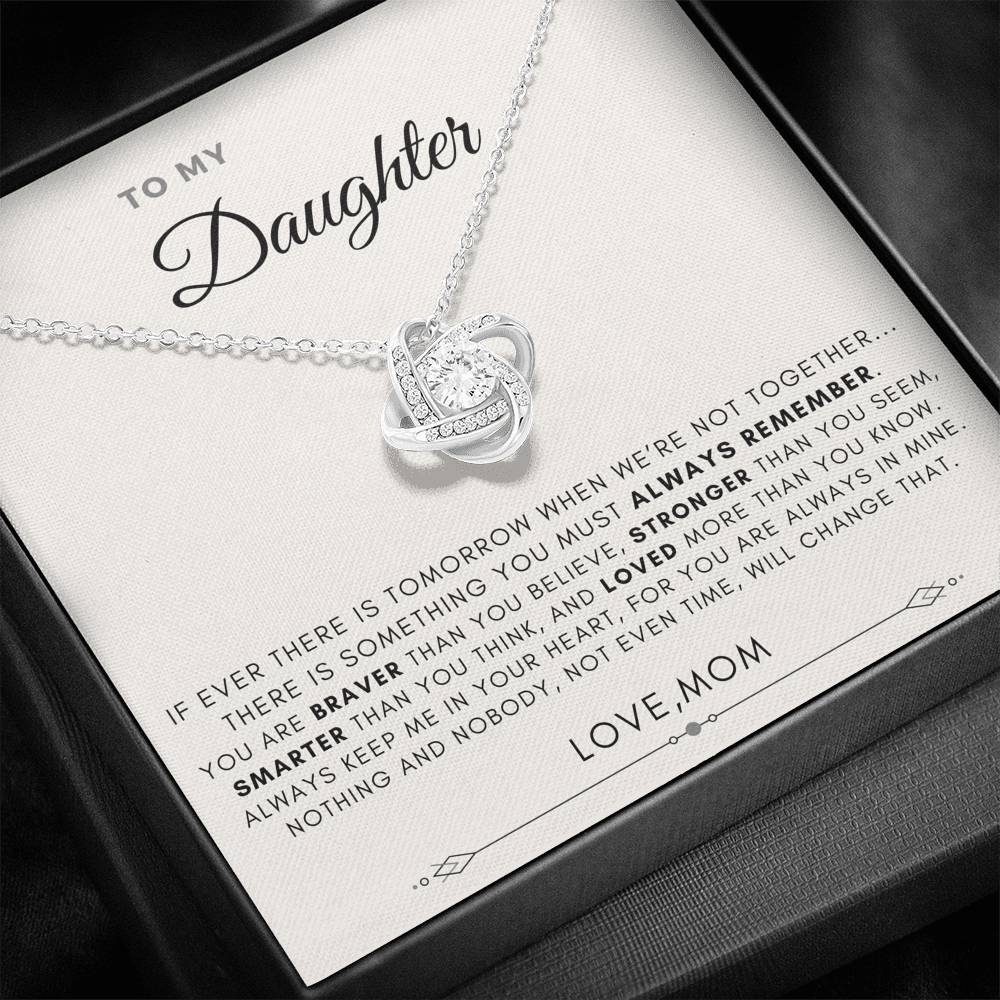 Keep Me In Your Heart - Gift For Daughter Love Knot Necklace