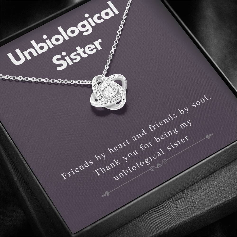 Friends By Heart & Soul - Gift For Friend Love Knot Necklace