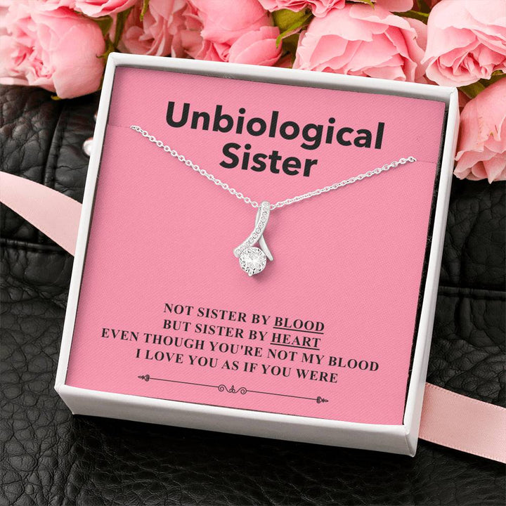Unbiological Sister Necklace | To My Unbiological Sister There's A Point  Heart Necklace | CubeBik